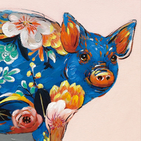 アート 絵画 壁掛け 油絵 63×63cm オイルペイント ペイントピッグ.|s3
